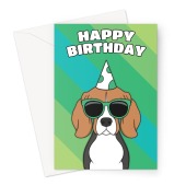 Beagle Dog Birthday Card