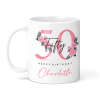 Personalised Floral 50th Birthday Mug - Standard 10oz Ceramic Mug