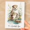 Birthday Card For Mum Card for Mothers Day Birthday Card For Her Birthday Gift For Mum Happy Birthday Card For Mum with Otter Illustration - Small (4x6) / Blank Message