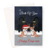 Corgi Dog Christmas Card For A Couple - A5 Portrait - 1 Card