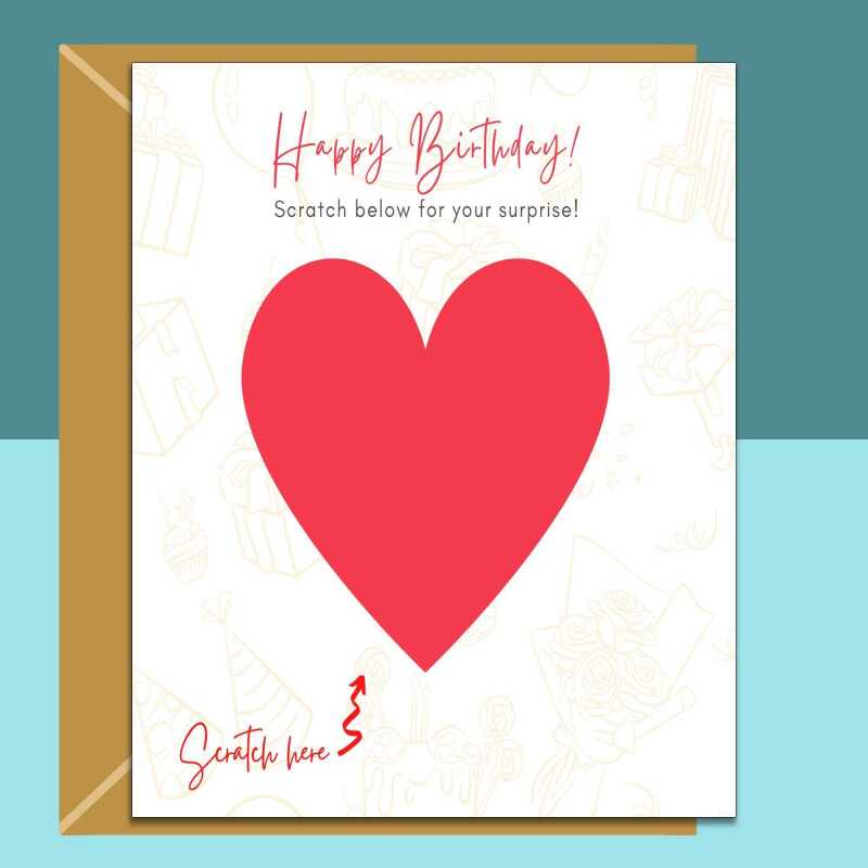 Birthday Scratch Card - Personalised Scratch and Reveal Surprise on His or Her Birthday - Gift Idea - For Men or Women - Birthday Card - Regular