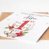 Personalised Children's First Christmas Card - Reindeer Watercolour Number - 1st Christmas Card for Child - Kids Christmas Gift First Xmas