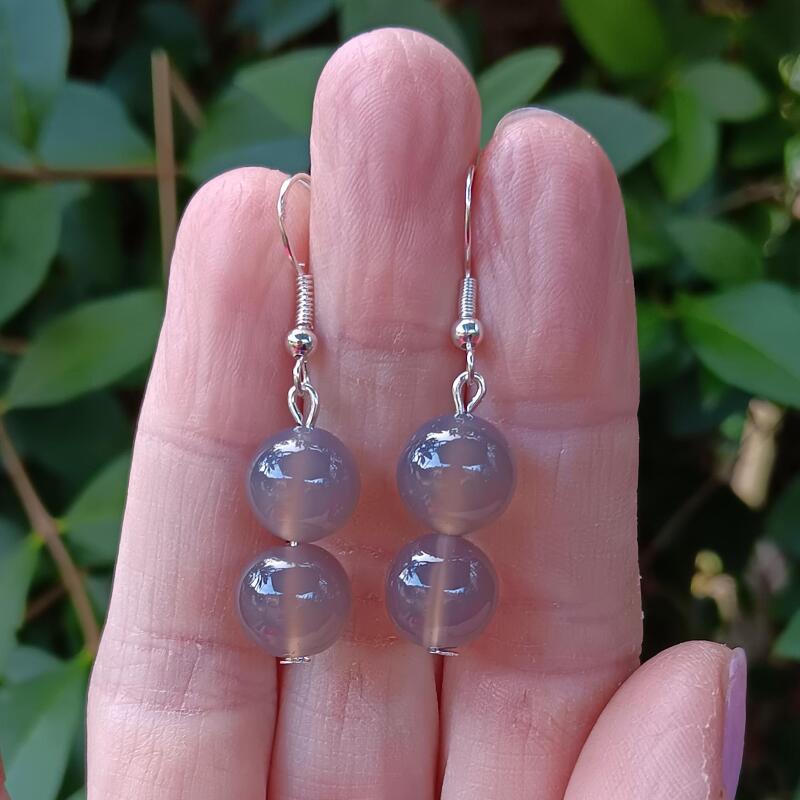 Smokey Quartz Bead Earrings - Passion