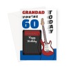 Grandad 60th Birthday Card Rock Guitar - A5 Portrait - 1 Card