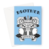 Classic Tattoo Birthday Card For Brother