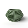 The Hendro Planter Pot with Drainage Tray & Stand Included - Matte Dark Green - 3"
