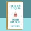 Funny 35th Birthday Card - For someone turning 35 years old - Can be personalised - For him or for her - Blank inside