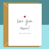 Valentine's Card for Him or Her - For Boyfriend, Girlfriend, Husband, Wife, Fiance - Ideal cute personalised card for Valentines Day