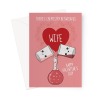 Wife Valentine's Day Card - Science Chemistry - A5 Portrait - 1 Card