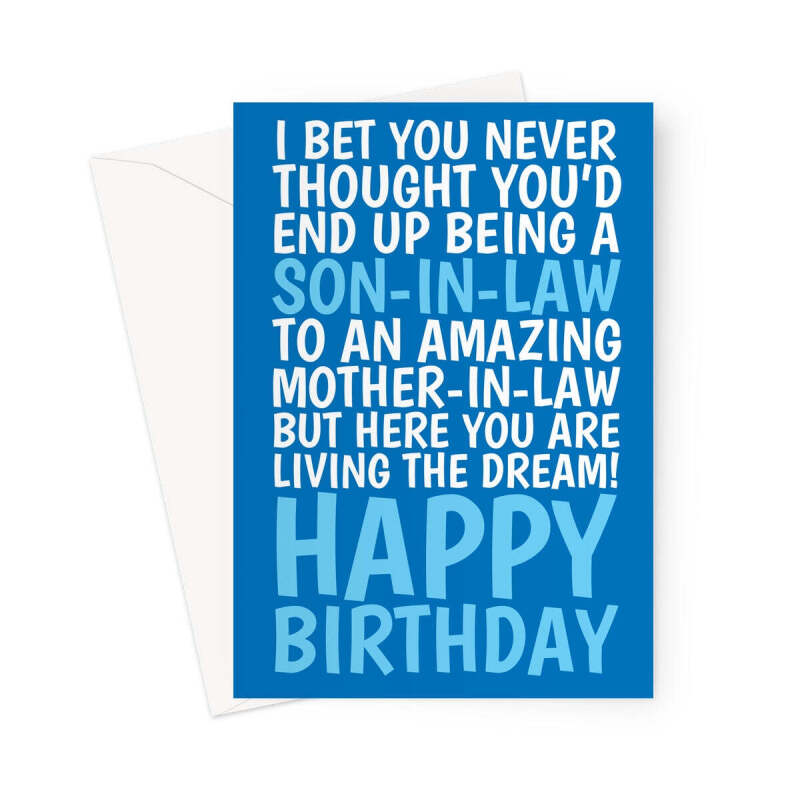 Funny Greeting Card For Son-In-Law - A5 Portrait - 1 Card