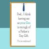 Funny Father's Day Card from Son - Ideal for your Dad this Fathers Day - Can be personalised inside if needed - Blank inside