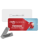 Hello My Name is Name Badge Christmas Personalised Premium Durable Name Badge #hello mynameis Name Badge, Nurse Bages, Christmas Name Badges