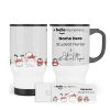 Hello My Name is Name Badge Christmas Personalised Premium Durable Name Badge #hello mynameis Name Badge, Nurse Bages, Christmas Name Badges - Travel Mug Only