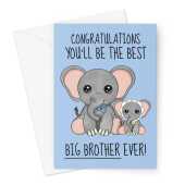 Congratulations New Baby Card For A Big Brother Card