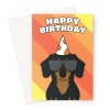 Dachshund Dog Birthday Card - A5 Portrait - 1 Card