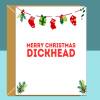 Funny Rude Christmas Card - For Him or For Her - Personalised - Ideal Xmas Card for Friend, Brother, Sister, Colleague - Blank inside - Large