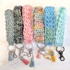 Crocheted wristlets with key chain