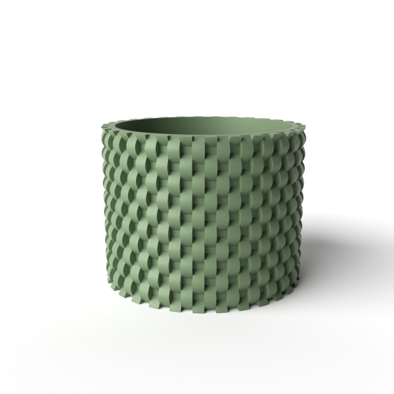 The Cheo Planter Pot with Drainage Tray & Stand: Modern and Unique Home Decor for Plants and Succule - Black - 3"