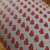 200 6mm heart stickers - Textured Red