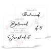 New job Gift - She Believed She Could and Absolutely Smashed It Personalised Leaving Coaster for a co-worker congratulations new job coaster - Single Coaster