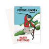 Funny Christmas Card - Festive Jumper Ski Pun - A5 Portrait - 1 Card