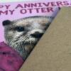 Happy anniversary to my otter half anniversary card for wife, husband, girlfriend, boyfriend (Animalyser) (Size A6/A5/A4/Square 6x6") - A6: Single card