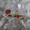Hand Painted Floral Wine Glasses