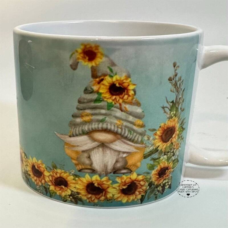 Sunflower/Bee Gnome mugs - mint green