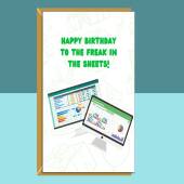 Funny Birthday Card Personalised For Him or Her - Ideal For Excel Spreadsheet Lovers - Cheeky Card For Boyfriend, Girlfriend, Husband, Wife