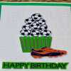 Handmade Football Cupcake Birthday Card