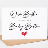 Our Bestie Is Growing a Baby Bestie Card, New Baby Card