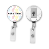 Personalised Metal ID Reel - Cotton Candy Background