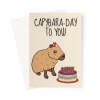 Cute Capybara Birthday Card - A5 Portrait - 1 Card