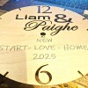 Personalised Wooden LED Wall Clock – Custom Engraved Gift for Home & Weddings