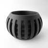 The Amada Planter Pot with Drainage Tray & Stand for Plants - Black - 3"