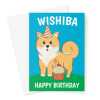 Happy Birthday Card - Kawaii Shiba Inu Dog -  A5 Greeting Card - A5 Portrait - 1 Card