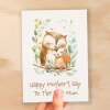 Mother's Day Card For Mum Cute Owls Mother's Day Mothers Day card Mothering Sunday Happy Mother's Day Card For Mom Mommy Mum Mummy - Small (4x6) / Blank Message