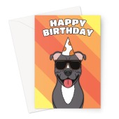 Staffordshire Bull Terrier Birthday Card