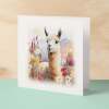 Notelet Card of a Llama For Anyone Any Occasion Card For Her or For Him Card For Birthday or Easter Card Thank You Card - Square (6x6) / Blank Message