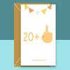 Funny 21st Birthday Card - 20 + 1 - Swearing birthday card for him or for her turning 21 years old - Can be personalised - Blank inside