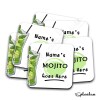 MOJITO Cocktail Personalised Coaster, Cocktail Mojito Coaster, Fathers Day gift, Christmas Coaster, Secret Santa, Birthday Gift, Home Bar. - Single Coaster