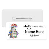 #hello my name is... Name Badge - Penguin in Lights