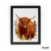 HIGHLAND COW Oil Paint Style Splatter Art Print, High Gloss Print, Splash Art, Home Decor, Oil Painting Effect Highland Cow, Farmhouse Decor - A6