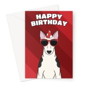 Bull Terrier Dog Birthday Card