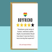 Funny LGBT Boyfriend Birthday Card - Personalised - Snoring - For Him - BF - On his birthday