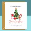 Godson Christmas Card - Ideal personalised Xmas card for your God-Son - Blank inside - Large