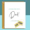 Funny Dad Birthday Card - For Him - Personalised inside for Dad on his birthday - 40th, 45th, 50th, 60th, or any other birthday - Blank inside - Small