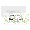 #hello my name is... Name Badge - Leaves Background