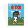 Niece Football Birthday Card - A5 Portrait - 1 Card