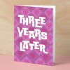 3rd Wedding Anniversary Card For Wife Anniversary Card for Husband Anniversary Card For Boyfriend or Girlfriend Third Anniversary Gift - Large (5x7) / Blank Message